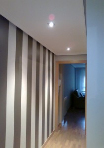 Pintura a rayas pasillo
