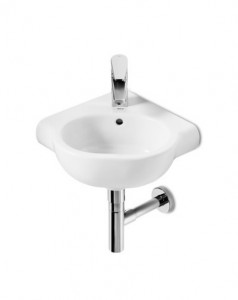 Lavabo angular para esquina compacto suspendido Meridian de ROCA35x35