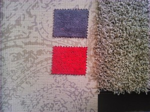 Elección de tonos coordinados tapicería y papel pintado